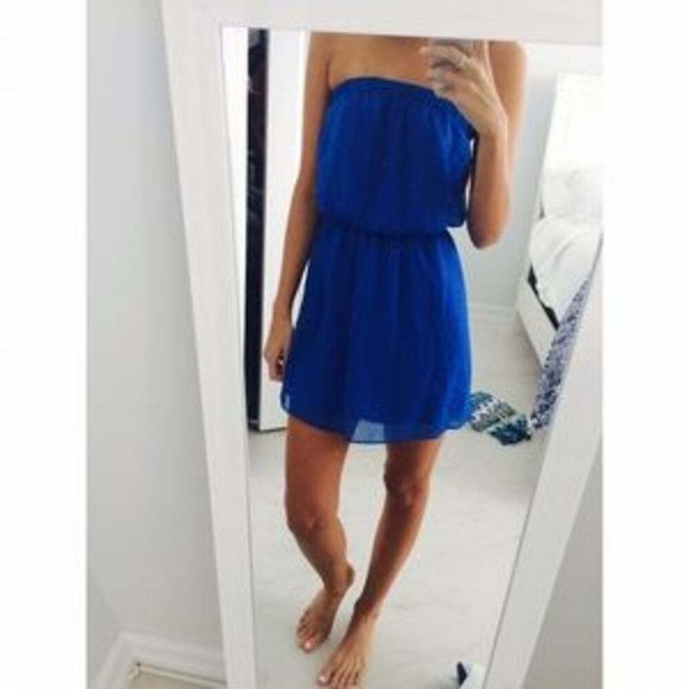 NEW EXPRESS royal blue dress size XS - Picture 3 of 3